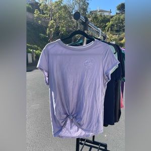 Lavender self made tie knot shirt